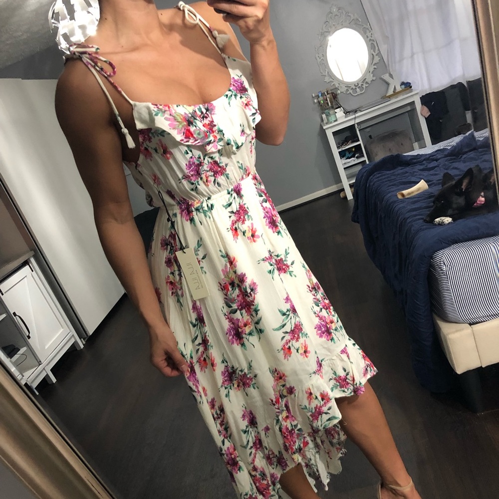 (Forever 21) Flowy floral high-low dress